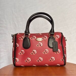 COACH Rowan Floral Mini Satchel Handbag